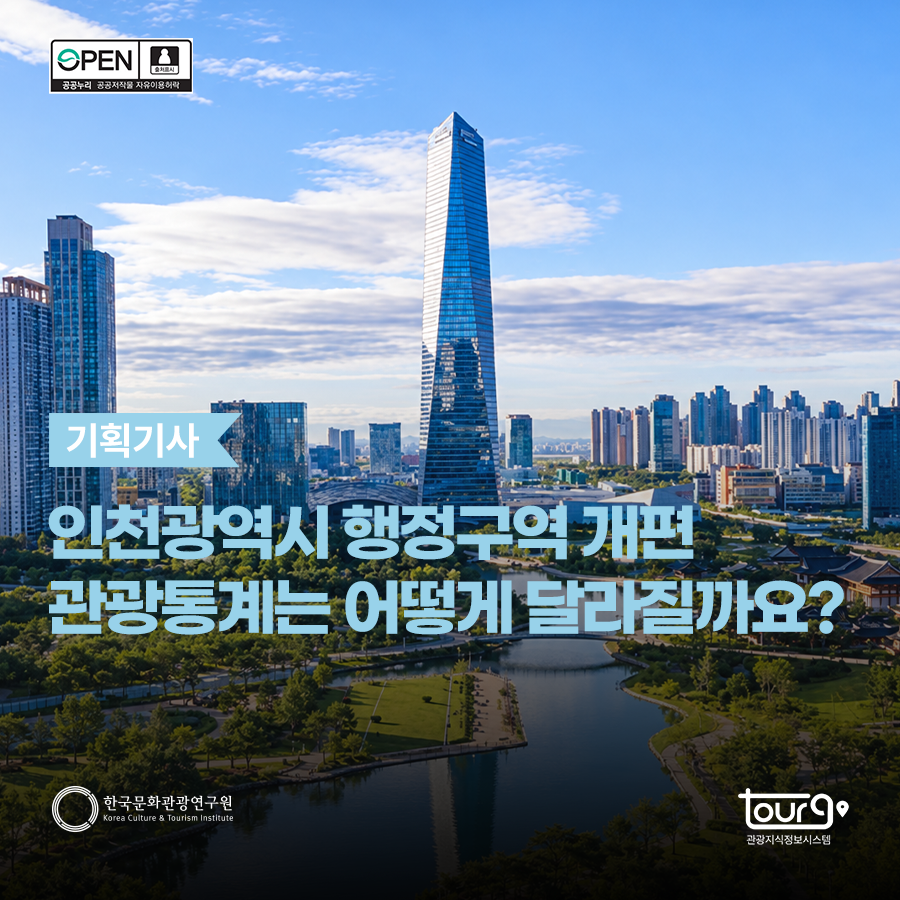 인천광역시 행정구역 개편 관광통계는 어떻게 달라질까요?